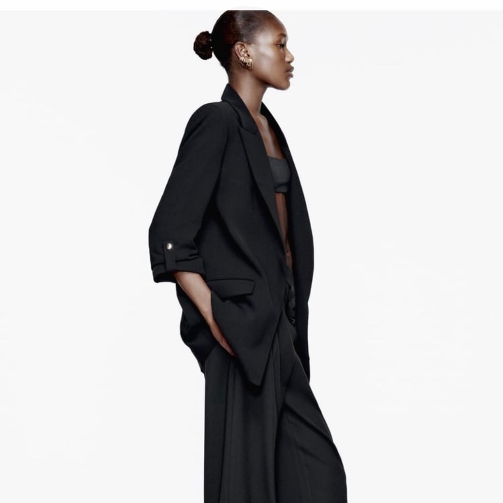 Zara Woman’s Blazer With Rolled Sleeves